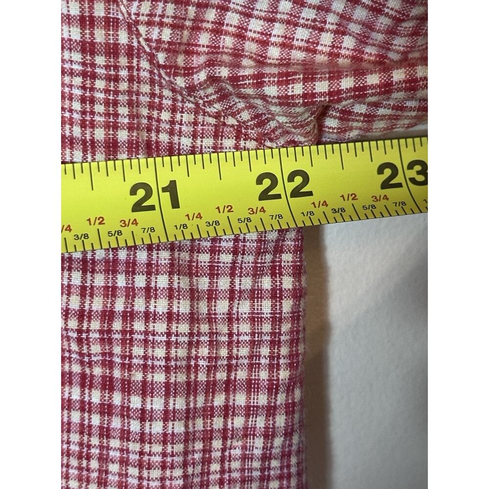 Vintage 90’s Bobbie Brooks Shirt Size XL Red Checkered Sailboat Beach Vacay Top - Picture 8 of 11